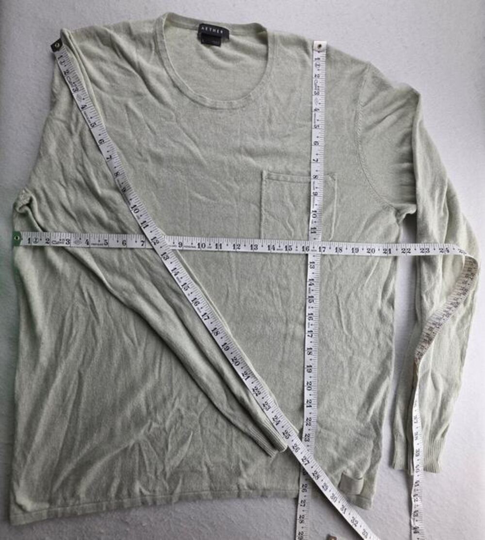 Aether Long Sleeve Crewneck Pocket Shirt Size Large